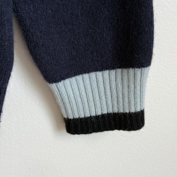 Kenzo Wool Sweater Navy K Logo Pullover Jumper Size S Made in China - Picture 4 of 7